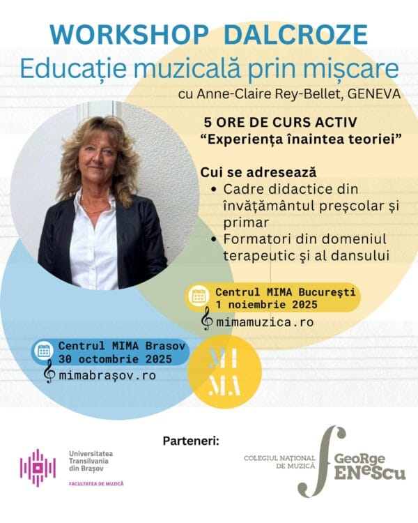 Workshop DALCROZE cu Anne-Claire Rey-Bellet - imagine 3